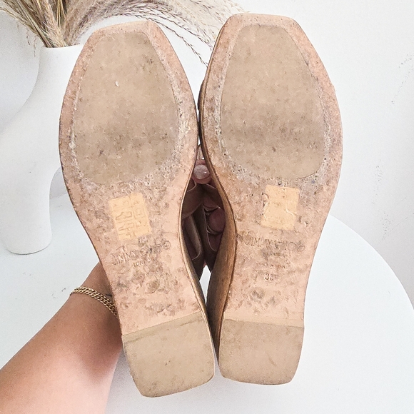 Jimmy Choo Athenia brown leather strappy platform wedge make sandals size 36 - Picture 11 of 14